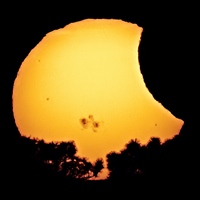 Partial Solar Eclipse Setting